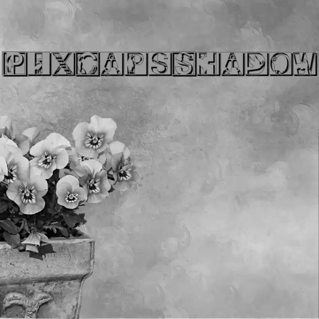 PixCapsShadow Шрифта examples
