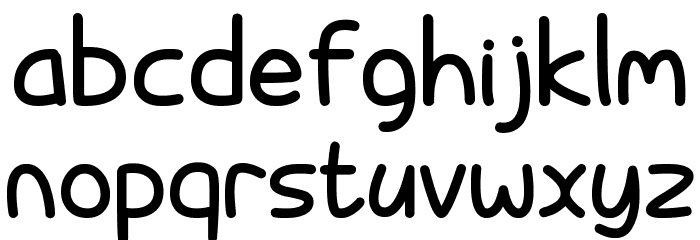Pixabubble Font LOWERCASE