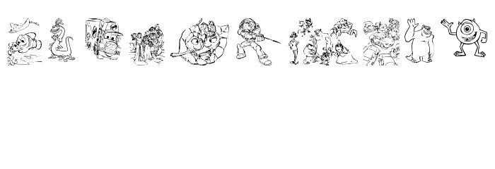 Pixar 1 Font OTHER CHARS