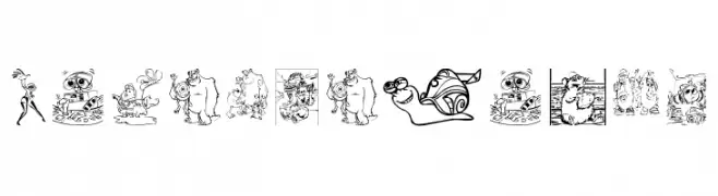 Pixar family 2  Fuentes Gratis Descargar