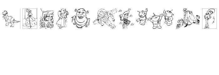 Pixar family 2 Font Alte caractere