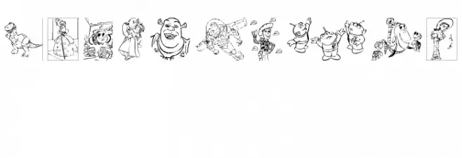 Pixar family 2 Font Alte caractere