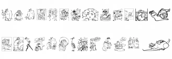 Pixar family 2 Font UPPERCASE