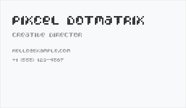 Pixcel DotMatrix Business Card
