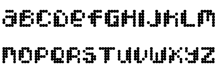 Pixcel DotMatrix Font LOWERCASE