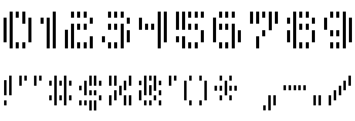 Pixcel Vertical Scan Font OTHER CHARS