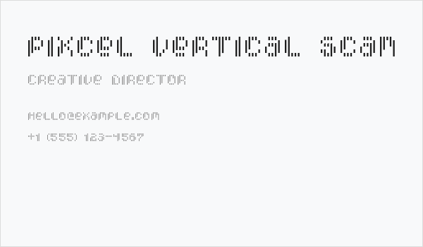 Pixcel Vertical Scan Business Card