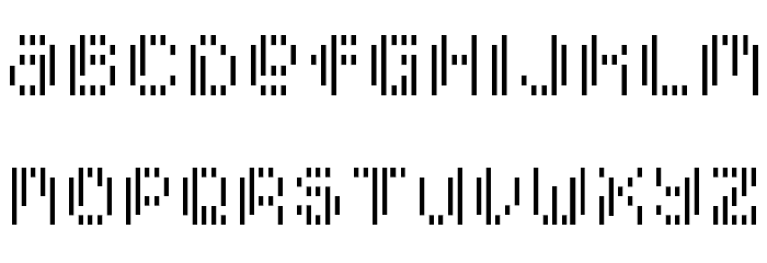 Pixcel Vertical Scan Font LOWERCASE
