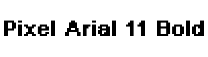 Pixel Arial 11 Bold  font caratteri gratis