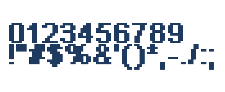 Pixel Arial 11 Bold Other Characters