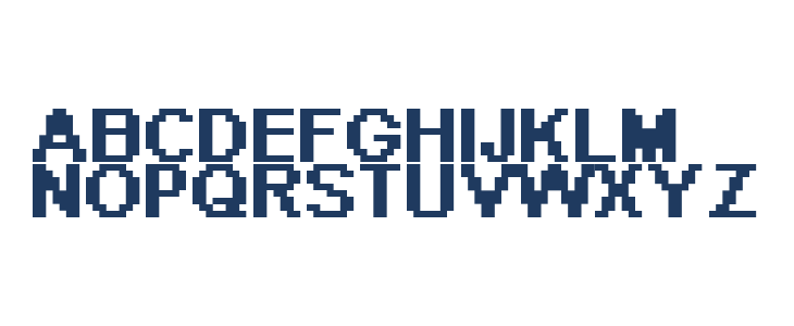 Pixel Arial 11 Bold Uppercase