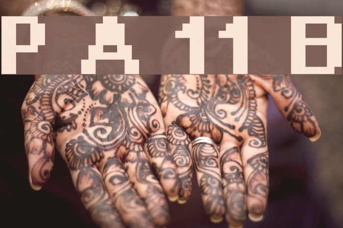 Pixel Arial 11 Bold Example 1