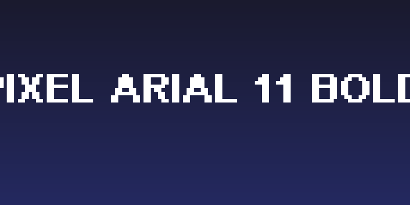 Pixel Arial 11 Bold Social Header