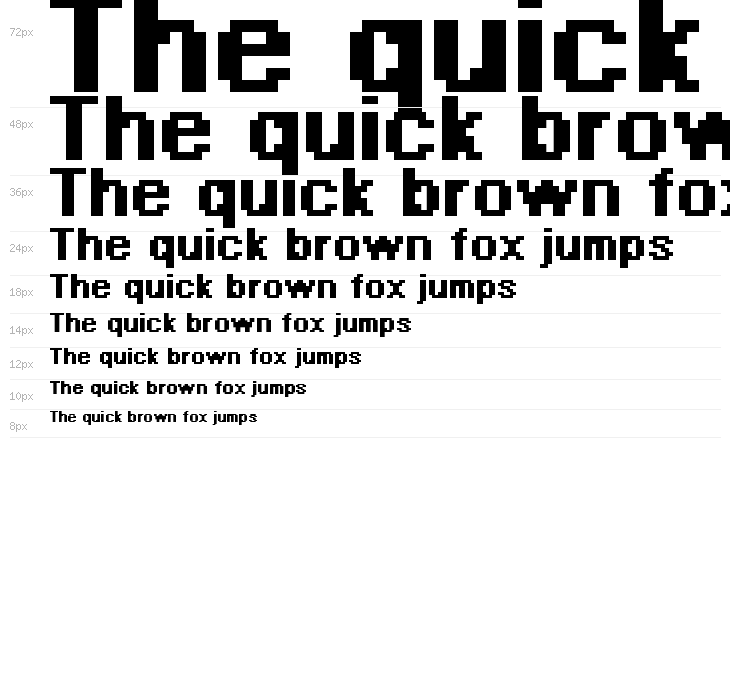 Pixel Arial 11 Bold Waterfall