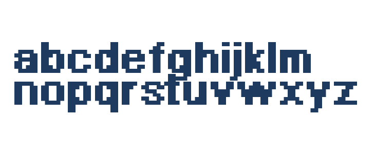 Pixel Arial 11 Bold Lowercase