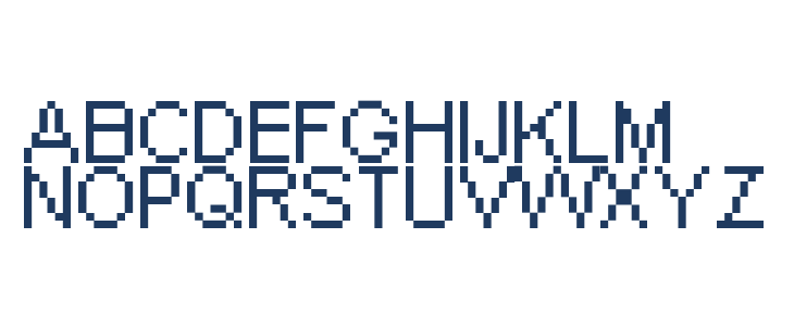Pixel Arial 11 Uppercase