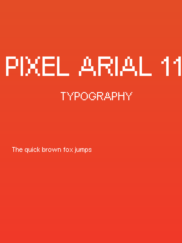 Pixel Arial 11 Poster