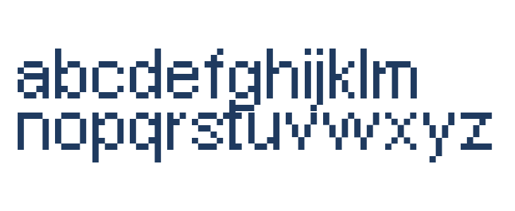 Pixel Arial 11 Lowercase