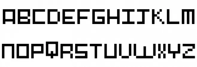 Pixel-Art Regular फ़ॉन्ट अपरकेस