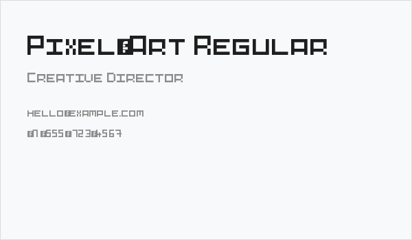 Pixel-Art Regular Business Card