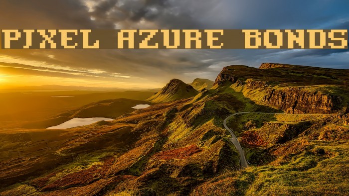 Pixel Azure Bonds Font examples
