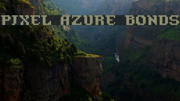 Pixel Azure Bonds Font examples