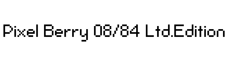 Pixel Berry 08/84 Ltd.Edition  Fuentes Gratis Descargar
