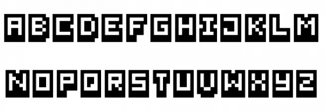 Pixel Bit Advanced Regular फ़ॉन्ट अपरकेस