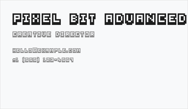 Pixel Bit Advanced Regular Business Card