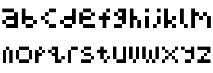 Pixel Block BB Regular Font LOWERCASE