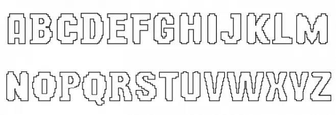 Pixel Book Out Schriftart Groß