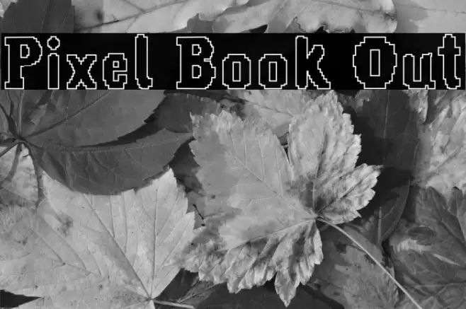 Pixel Book Out Font examples