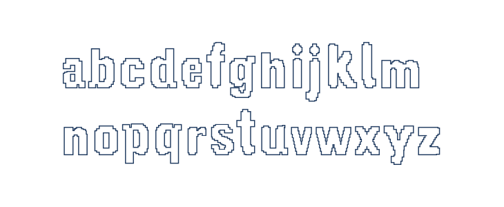 Pixel Book Out Lowercase