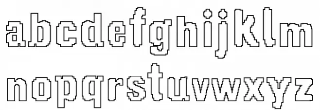 Pixel Book Out 字体 小写