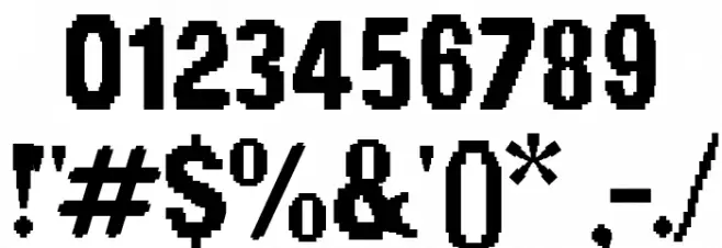 Pixel Book Font OTHER CHARS