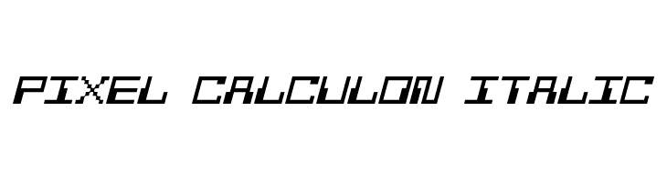 Pixel Calculon Italic  font caratteri gratis