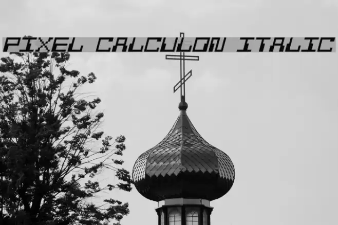 Pixel Calculon Italic Шрифта examples