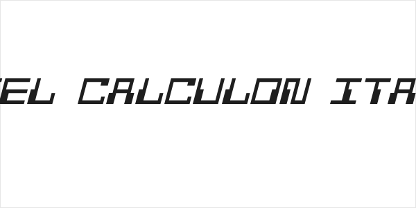 Pixel Calculon Italic Logo