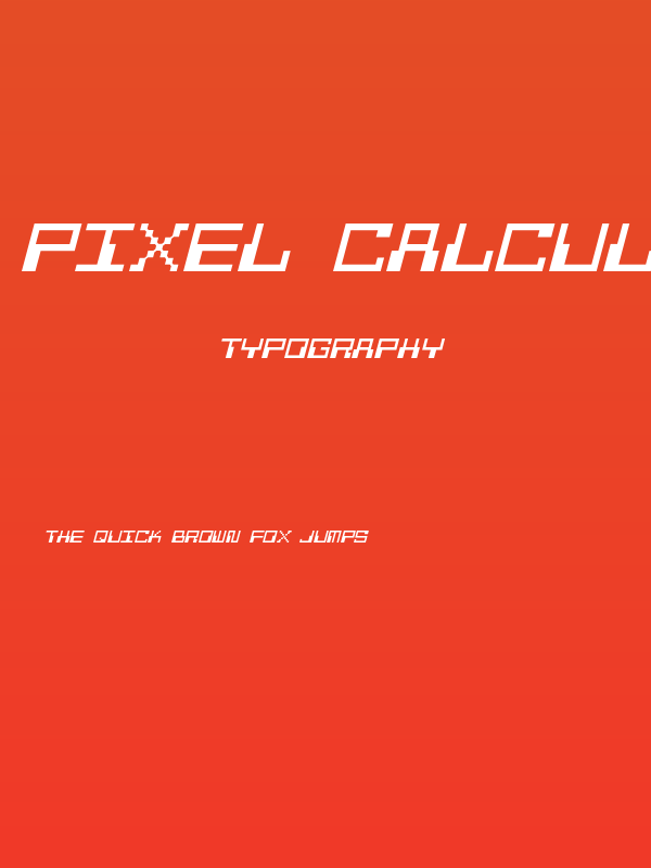 Pixel Calculon Italic Poster