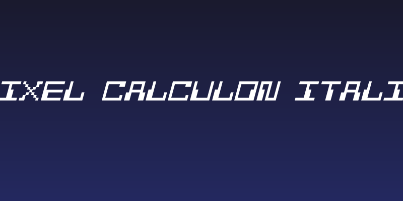 Pixel Calculon Italic Social Header