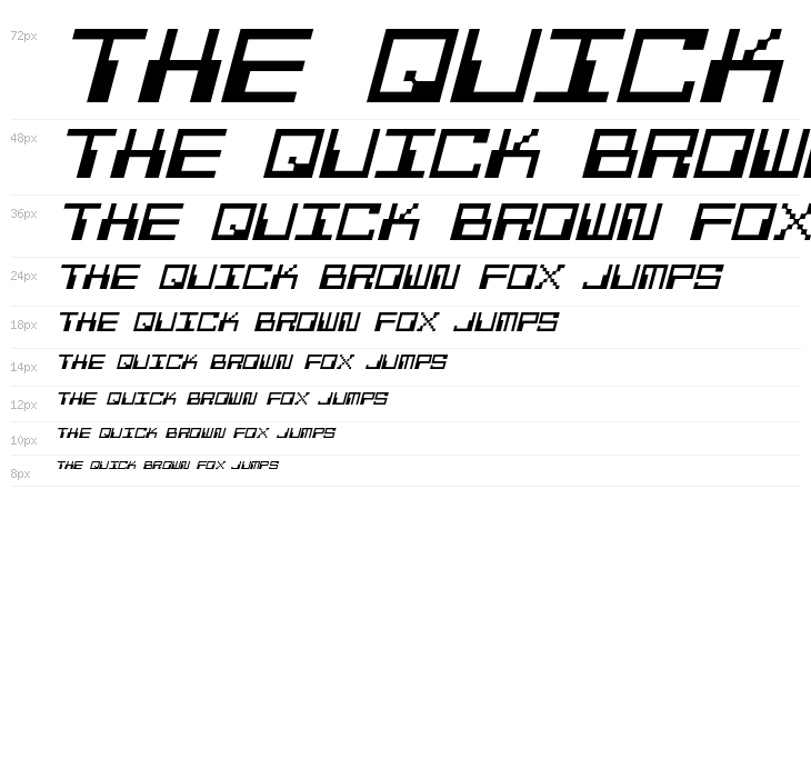 Pixel Calculon Italic Waterfall