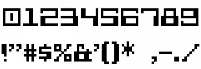 Pixel Calculon Schriftart Anderer Schreiben