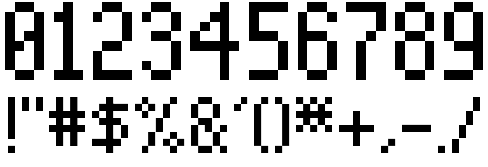Pixel Caps Font OTHER CHARS