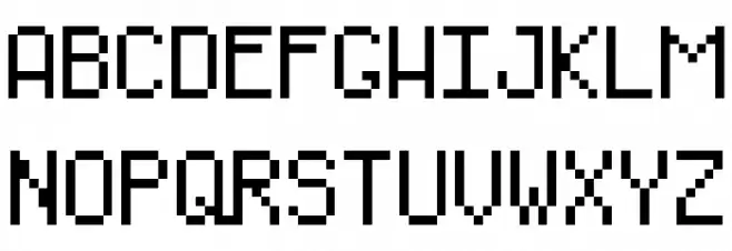 Pixel Caps Schriftart Groß