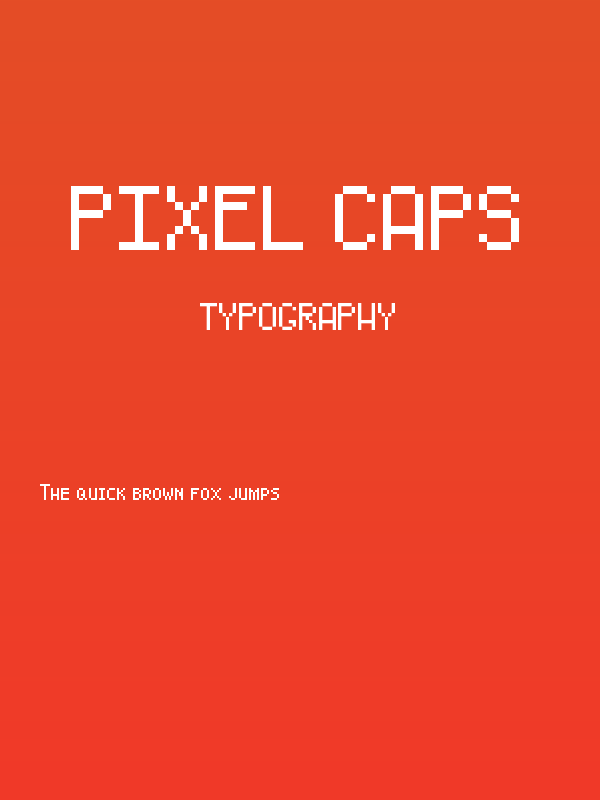 Pixel Caps Poster