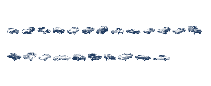 Pixel Cars Lowercase