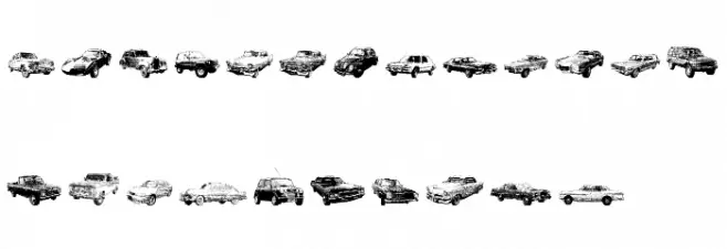 Pixel Cars Caratteri MINUSCOLO