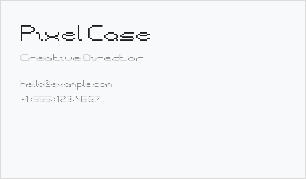 Pixel Case Business Card