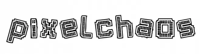 Pixel Chaos  font caratteri gratis