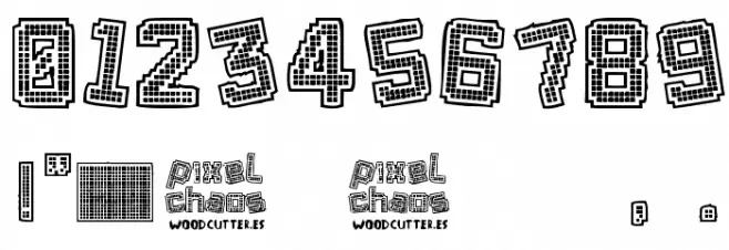 Pixel Chaos Font OTHER CHARS